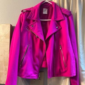 EUC Hot pink Gap Moto jacket
